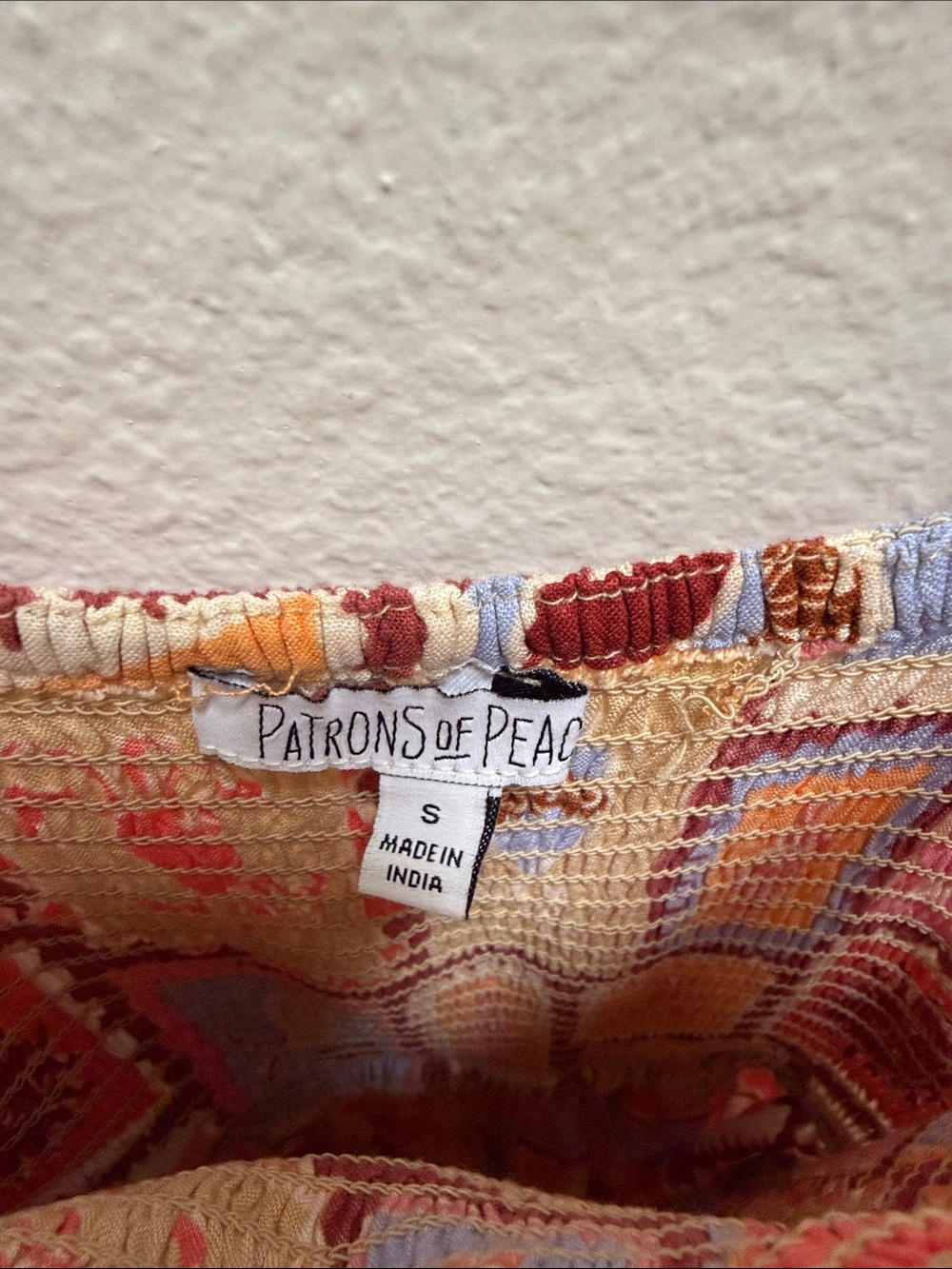 Patrons of Peace Patchwork Maxi Dress in Peach & Lilac - Picture 4 of 4